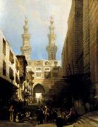 David Roberts A View in Cairo oil on canvas